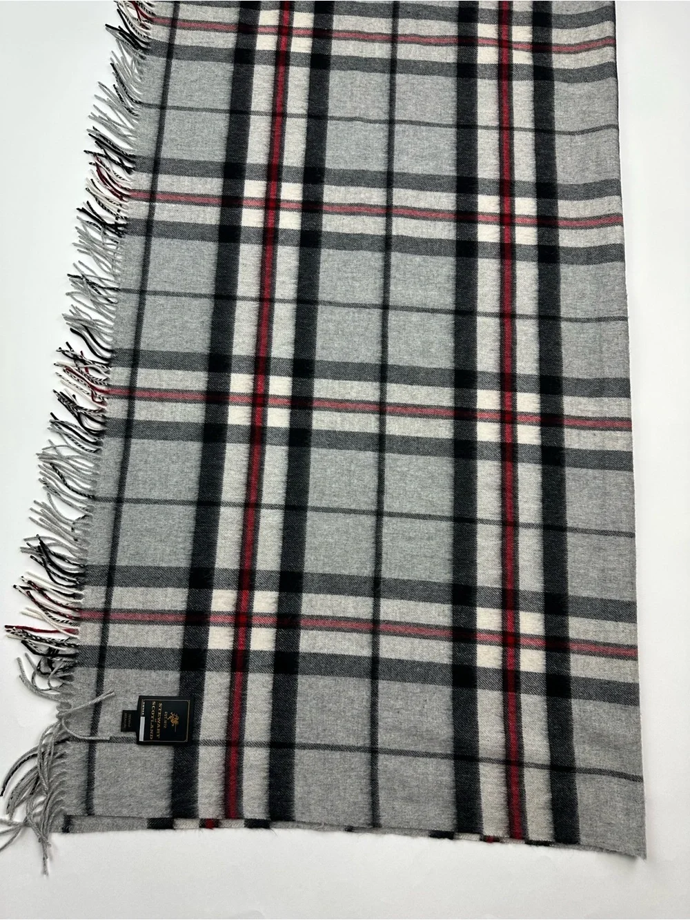Stewart of Scotland Scottish Wool Tartan Thomas Plaid Throw Blanket 52 x 52 Inch